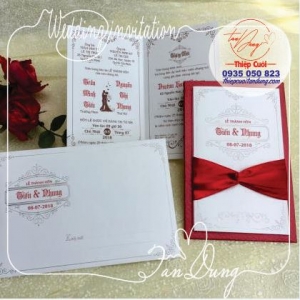 Thiệp cưới đỏ DQ11
