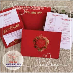 Thiệp cưới đỏ DQ27