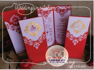 Thiệp cưới đỏ DQ40