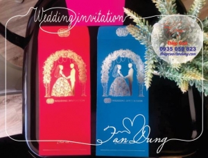 Thiệp cưới đỏ QQ51